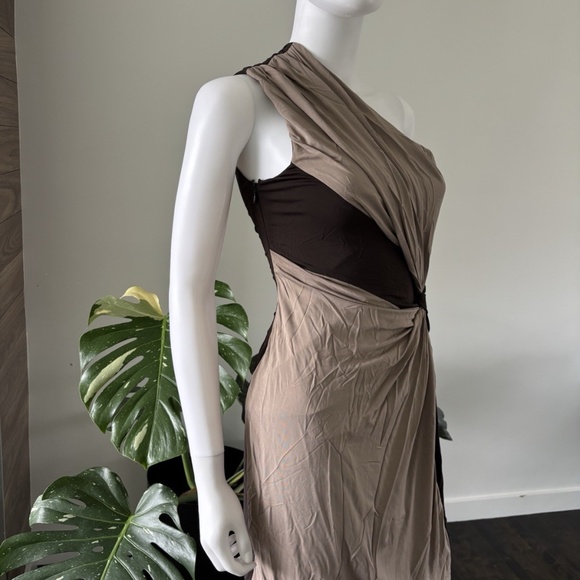 Philosophy di Alberta Ferretti Dress Brown Cocktail Sz 4 US NWT❤️ - Picture 4 of 8